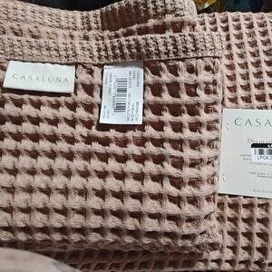 Waffle 2 Bath & 2 Hand Towels 4 Pack Casaluna Brown Clay 100% Cotton